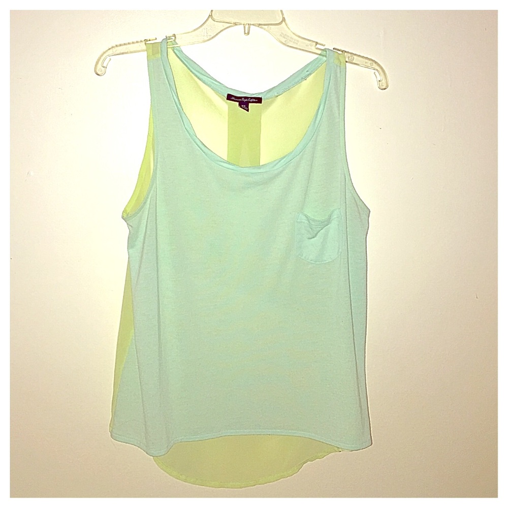 American Eagle pastel green tank top