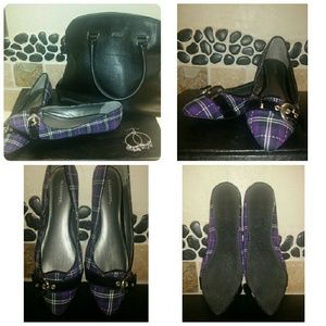 Cute purple plaid flats