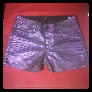 Sinclair Shorts Size 26 Metallic Purple/Black