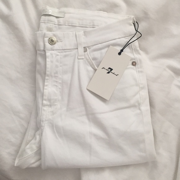 7 For All Mankind "Slim Illusion" white skinnys