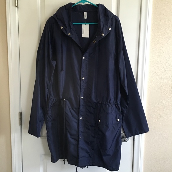 💖SOLD💖AA navy rain parka - Picture 3 of 3