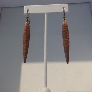 Vintage Copper Colored Metal Earrings
