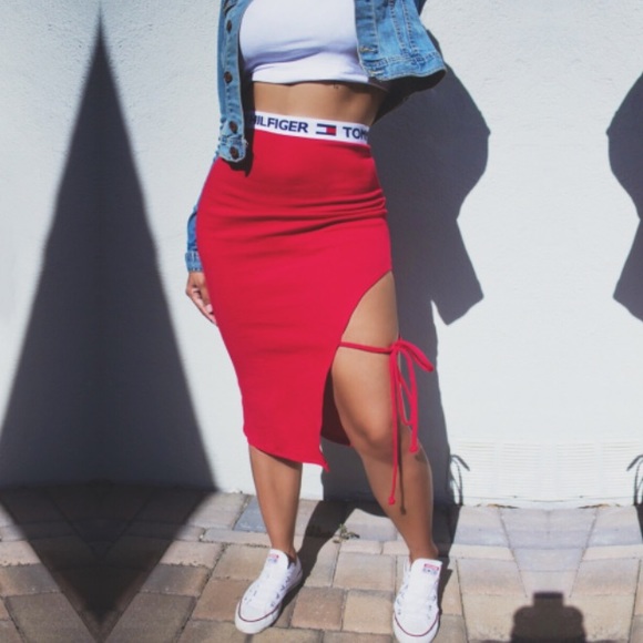 Split tie skirt