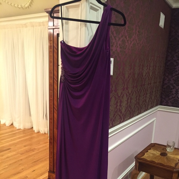 David Meister off shoulder gown