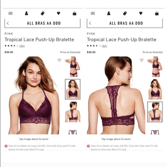 PINK Maroon Bralette