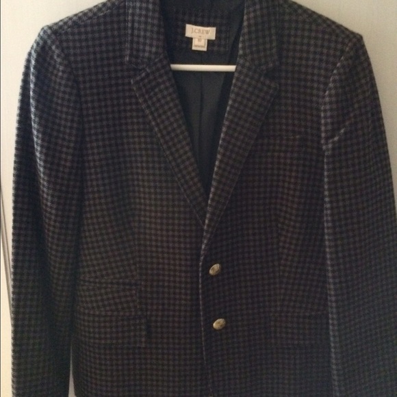 J CREW Houndstooth Elbow Patch Blazer NEW Size 10