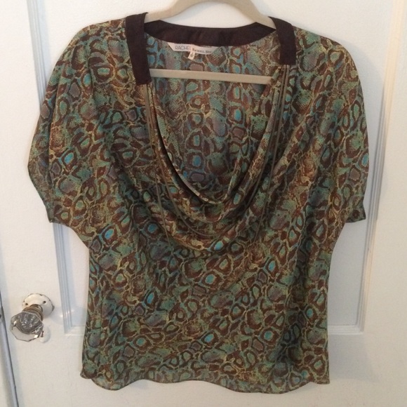 RACHEL ROY snake print flowing blouse