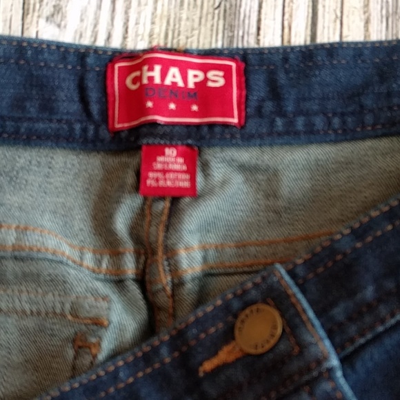 Chaps slim denim button front skirt - Picture 4 of 4