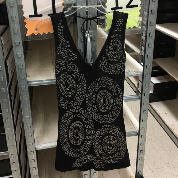 Arden B. Sleeveless Beaded Mini Dress