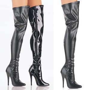 Pleaser Dom 3000 Patent Leather thigh highs ✨