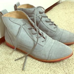 Grey suede shoes