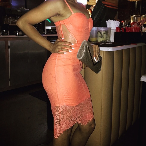 Peach Bebe Dress