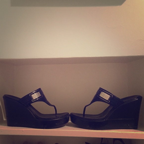 Bcbg black high heel sandals