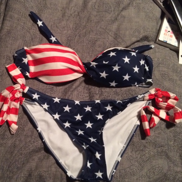 American flag bathing suit