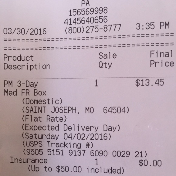 Proof of shipping - Picture 1 of 1