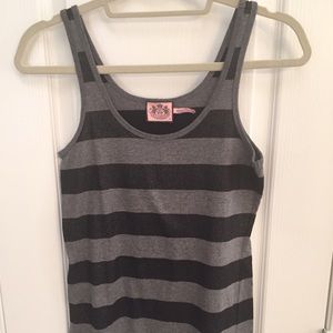 Juicy Couture shine black and grey tank top.
