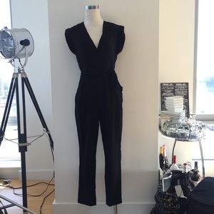 Theory | Black Linen Jumpsuit | Size 2