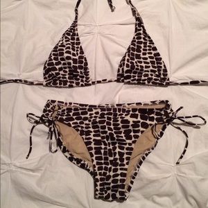 J.Crew Animal Print Bikini- Small