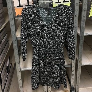 H&M Heart Print Long Sleeve Dress