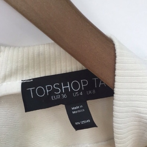 TopShop White SS Quilted Top - Picture 2 of 4