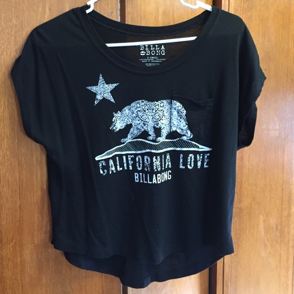 Black California love billabong Tee