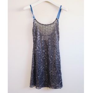 [SOLD] Lush Lace Silver Sequin Dress