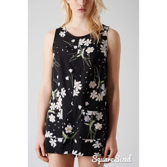 Topshop Petite Snowerflower Romper