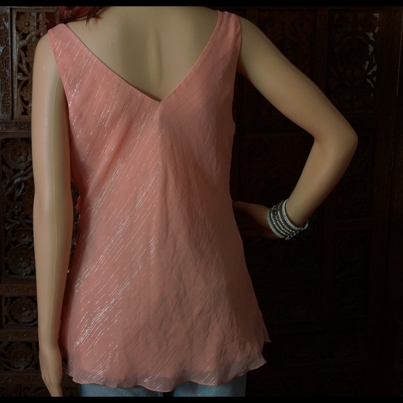 Essentials By Milano romantic peach/coral blouse - Picture 4 of 4