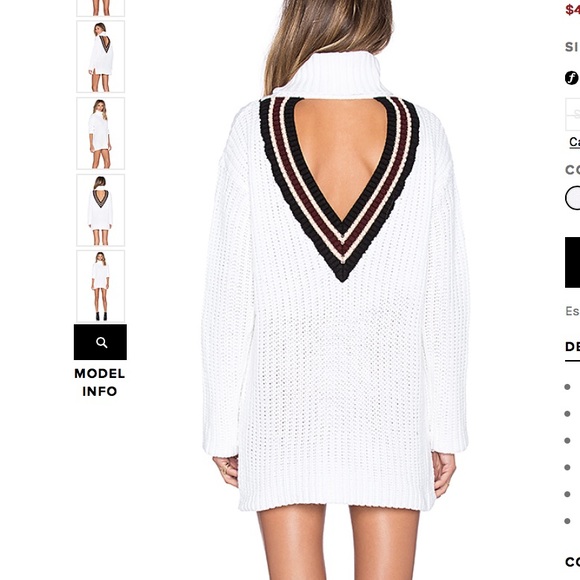 Sweater Dress with back detail