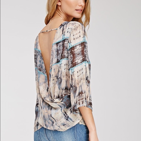 Sheer Printed Blouse