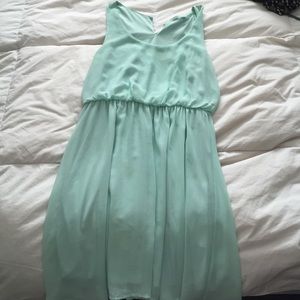 Lush mint green chiffon spring dress