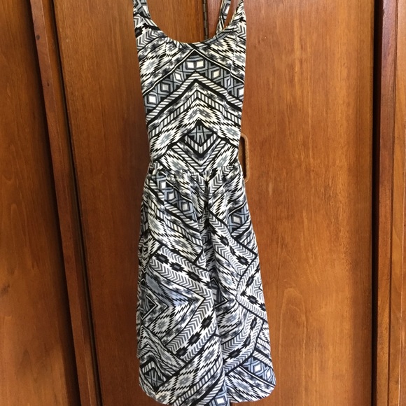 Grey Aztec printed dress