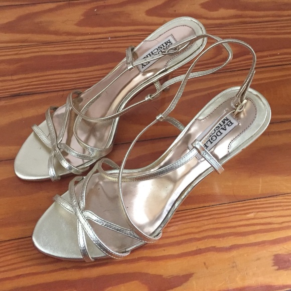 Badgley Mischka Gold sandals - Picture 1 of 4