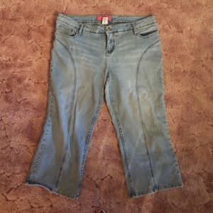 Mid calf jeans