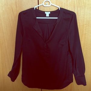 Jcrew Long Sleeve Black Blouse