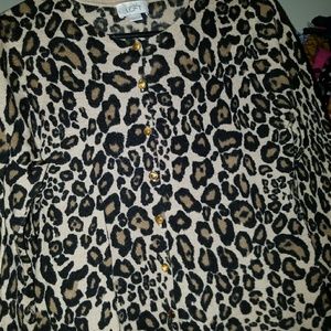 Loft cheetah  print cardigan