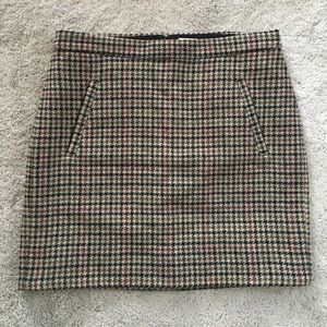 J. Crew Houndstooth Skirt