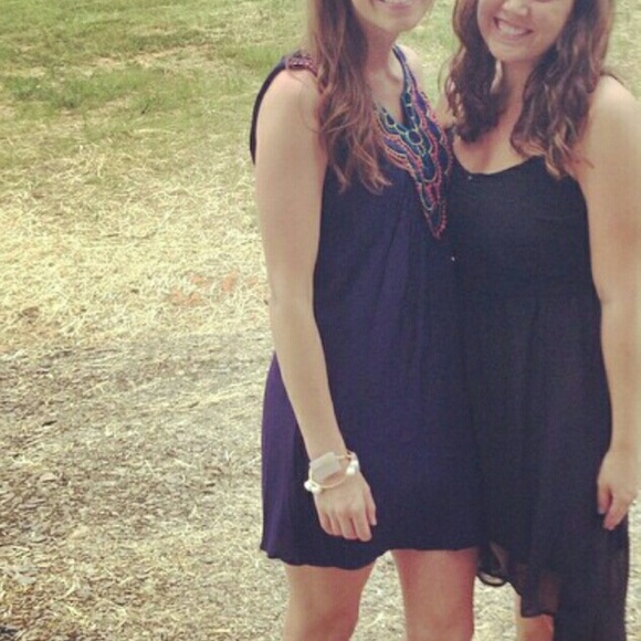 Adorable summer dress. Navy with coral detail - Picture 4 of 4