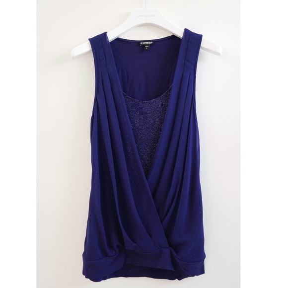 [SOLD] Express Sleeveless Purple Blouse