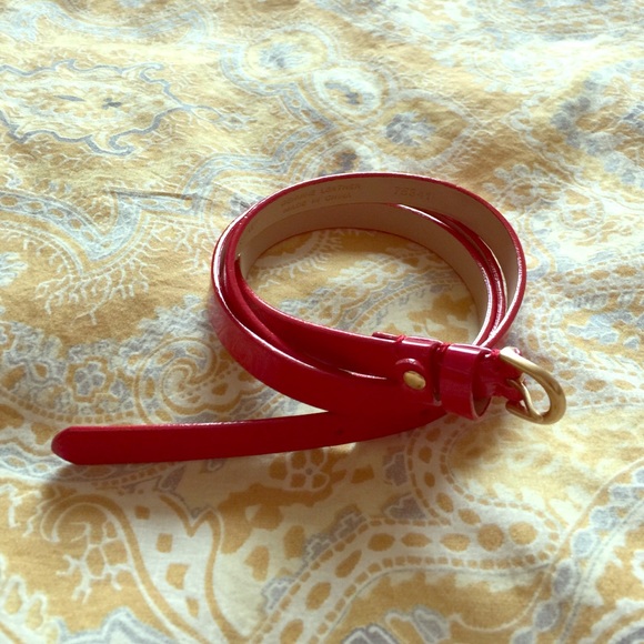 J.Crew Red Patent Leather Belt