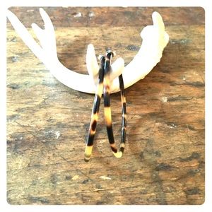 Tortuise Shell Hoop Earrings