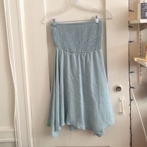 Urban Outfitters blue strapless dress