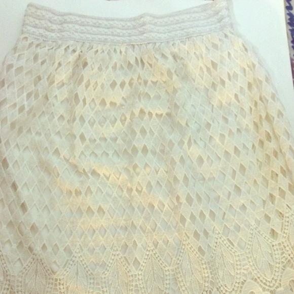 Beautiful white lace skirt