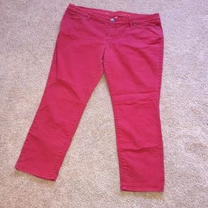 LC Lauren Conrad Bright Red Skinny Jeans Size 16