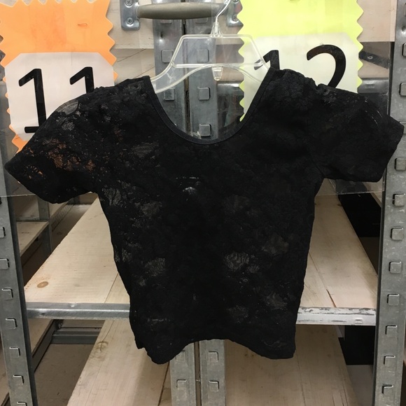 American Apparel Floral Mesh Crop Top