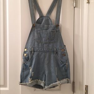 Jean Overall Shorts