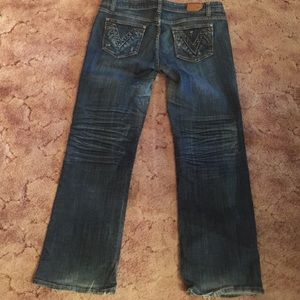 Jeans.. Slightly worn on heel