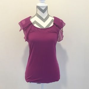 New York & Co. Flutter Sleeve Top