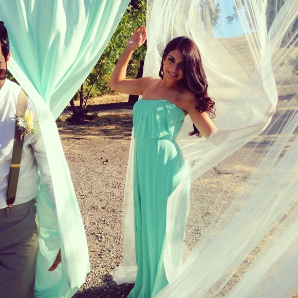 Teal bridesmaid dress