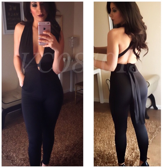 black bodycon bodysuit